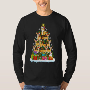 T-shirt Fennec Fox Christmas Tree Lighting Père Noël Fenne