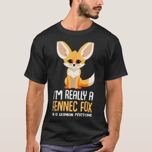 T-shirt Fennec Fox Costume Girls Fox (Devant)