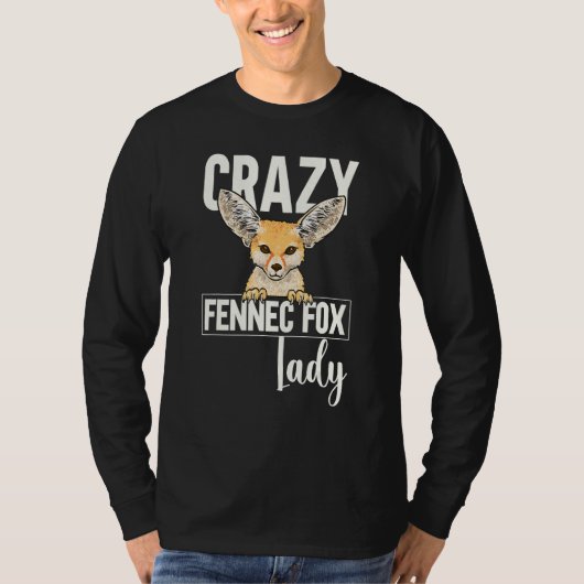 T-shirt Fennec Fox Crazy Fennec Fox Lady (Devant)