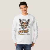 T-shirt Fennec Fox - Né pour Rise Desert Spirit (Devant entier)