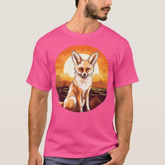T-shirt Fennec Fox Sunset Fennec Fox Lover Foxes (Devant)