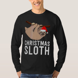 T-shirt Fente de Noël avec chapeau de Père Noël