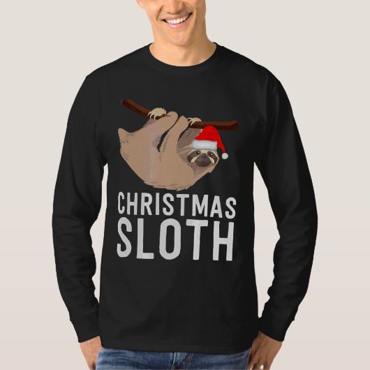 T-shirt Fente de Noël avec chapeau de Père Noël (Devant)