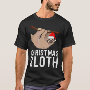 T-shirt Fente de Noël avec chapeau de Père Noël
