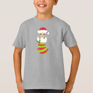 T-shirt Fente de Noël, Réservoir de Noël, Chapeau de Noël