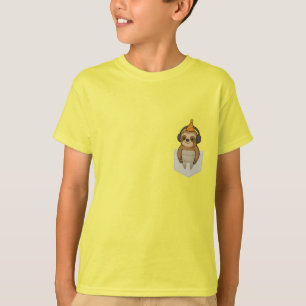 T-shirt Fente de partie de poche
