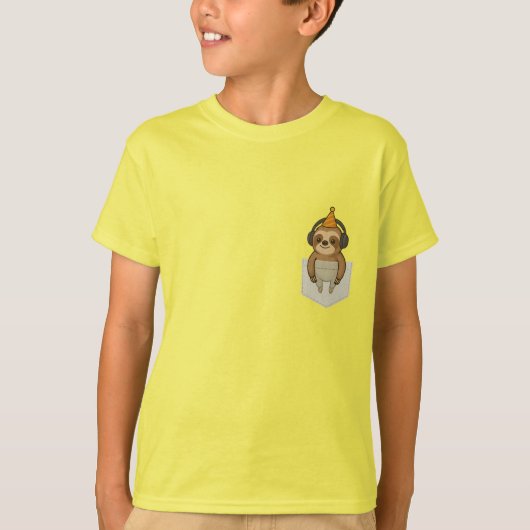 T-shirt Fente de partie de poche (Devant)