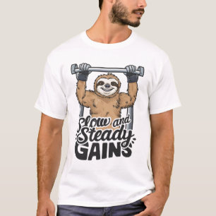 T-shirt Fente Swole - "Gains lents et stables"
