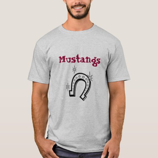 T-shirt fer à cheval, mustangs (Devant)