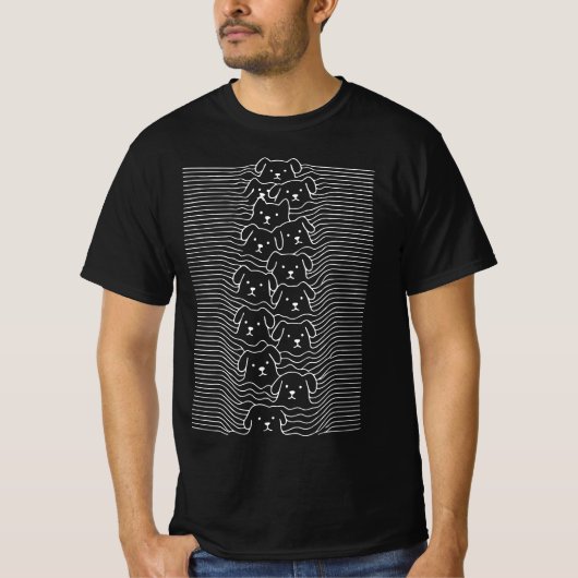 T-shirt Fer Division Chien Waveform Art - Mini monochrome (Devant)