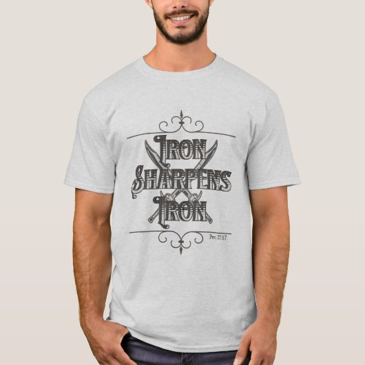 T-shirt Fer gris et argenté Sharpens (Devant)