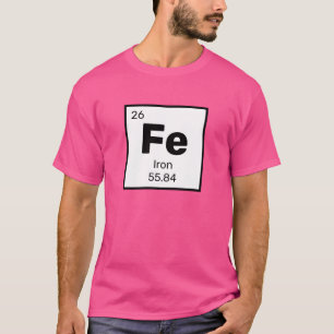 T-shirt Fer / Tableau périodique - Chemise T-élément Fe