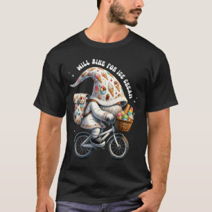 T-shirt Fera du vélo pour de la glace gnome mignon bicycle