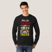 T-shirt Fera les impôts pour des tacos Comptable (Devant entier)