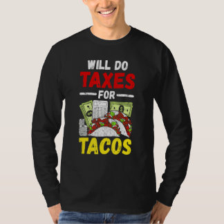 T-shirt Fera les impôts pour des tacos Comptable