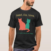 T-shirt Feral Cats + Stray Cats + Community Cats Secourir  (Devant)