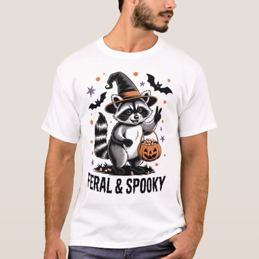 T-shirt Feral Éffrayant Hallowen (Devant)