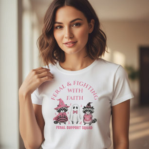 T-shirt Feral & Fighting With Faith Soutien contre le can