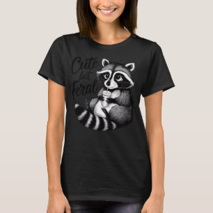 T-shirt Feral Girl été drôle mème mignonne mais Feral Racc