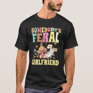 T-shirt Feral Girlfriend Wild Cat Super Floral