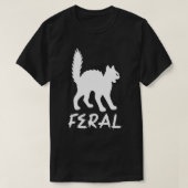 T-SHIRT FERAL GOTH PUNK KITTY CAT SHIRT (Design devant)