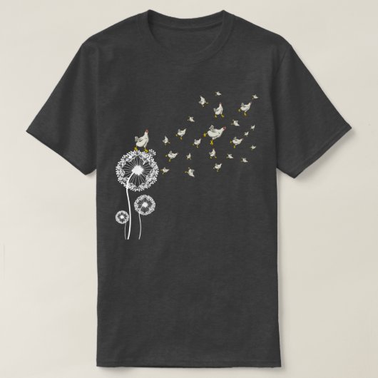 T-shirt Ferme à fleur de Dandelion Poulet (Design devant)