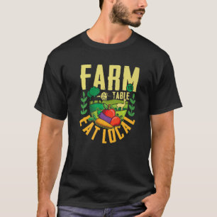 T-shirt Ferme à table manger ranch agricole local Premiu