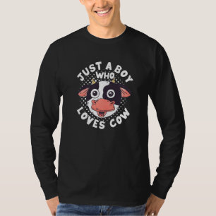 T-shirt Ferme À Vaches Animales Juste Un Garçon Qui Aime L