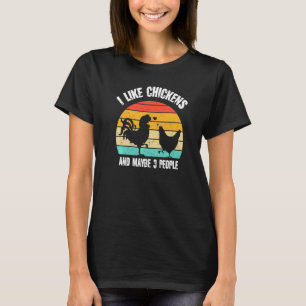 T-shirt Ferme Amour de Poulet Rétro Comme des Poules Et Pe