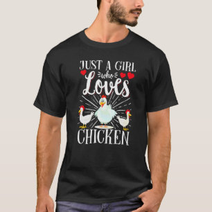 T-shirt Ferme Animal De Compagnie Juste Une Fille Qui Aime