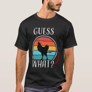 T-shirt Ferme animale devine quoi cul de poulet blanc 1
