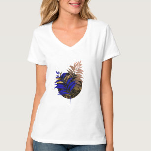 T-shirt Ferme bleue sur cercle noir