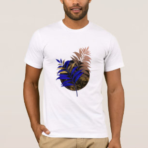 T-shirt Ferme bleue sur cercle noir