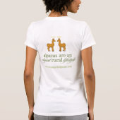 T-shirt Ferme d'alpaga de deux anges (Dos)