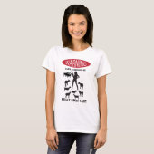 T-shirt Ferme d'avertissement FUNNY patrouillée par Crazy  (Devant entier)