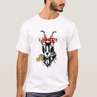T-shirt Ferme De Chèvres Avec Bandana T