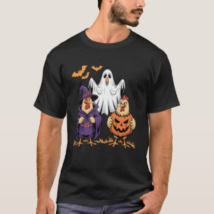 T-shirt Ferme de citrouilles de poulet fantôme de sorcière