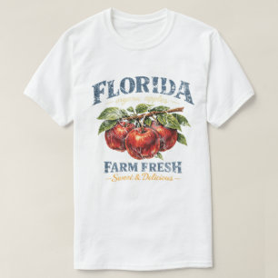 T-shirt Ferme de pommes biologiques de Floride Vintage Fre