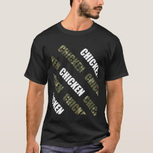 T-shirt Ferme de poulet camouflé rétro vintage