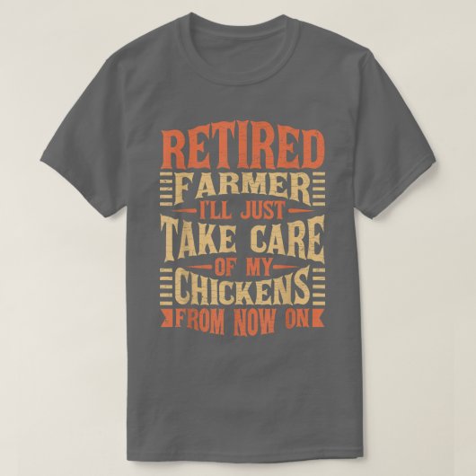 T-shirt Ferme de poulet retraitée (Design devant)