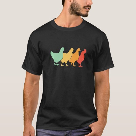 T-shirt Ferme de poulet Retro Chicken Farmer Cluckin' Chic (Devant)