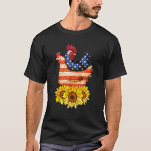 T-shirt Ferme de poulets Animaux Fille agricultrice Drapea