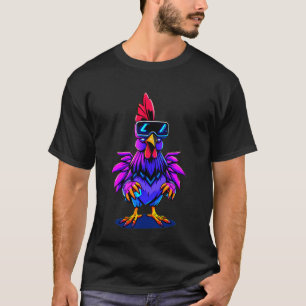 T-shirt Ferme de poulets Tag Gamer Lunettes de soleil drôl