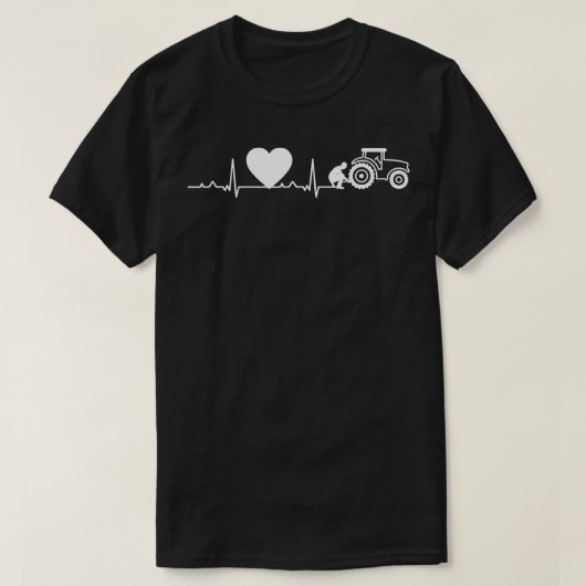 T-shirt Ferme de tracteur Heartbeat (Design devant)