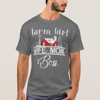 T-shirt Ferme Femme Maman Chemise Boss Chemise Funny Farmi