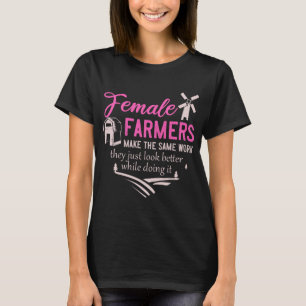 T-shirt Ferme Fille Animaux Femme Farmer Rancher Fille