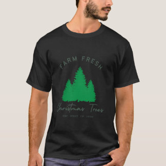 T-shirt Ferme Fraîches Arbres de Noël Drôle Noël