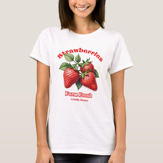 T-shirt Ferme Fraises fraîches Tee biologique (Devant)