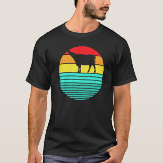 T-shirt Ferme laitière bovine animal de ferme vintage rétr