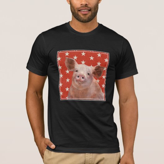 T-shirt Ferme patriotique - Cochon (Devant)
